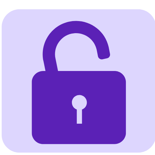 unlocked padlock icon